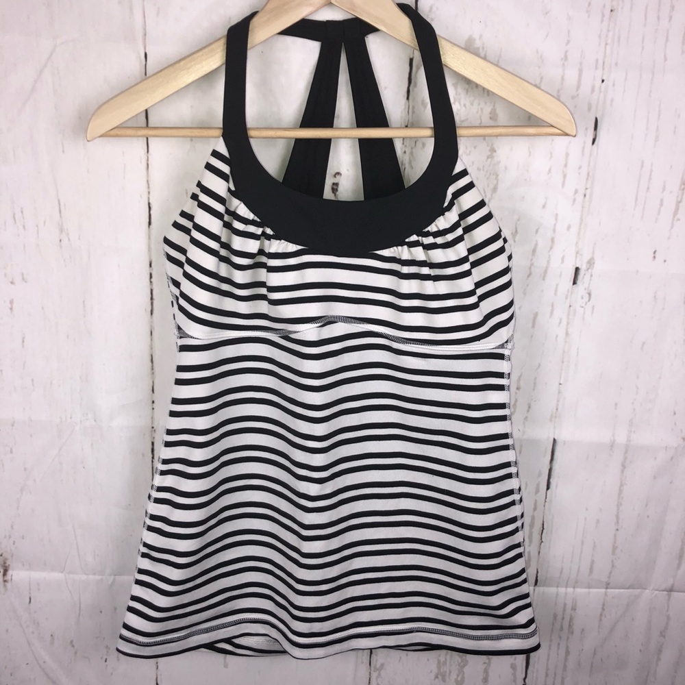 Lululemon Scope Me Up Twin Stripe Black and White